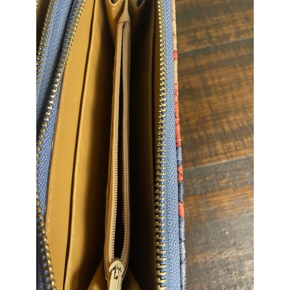 Michael Kors Woven Zip-Around Wallet with Logo Emblem - Picture 5 of 7